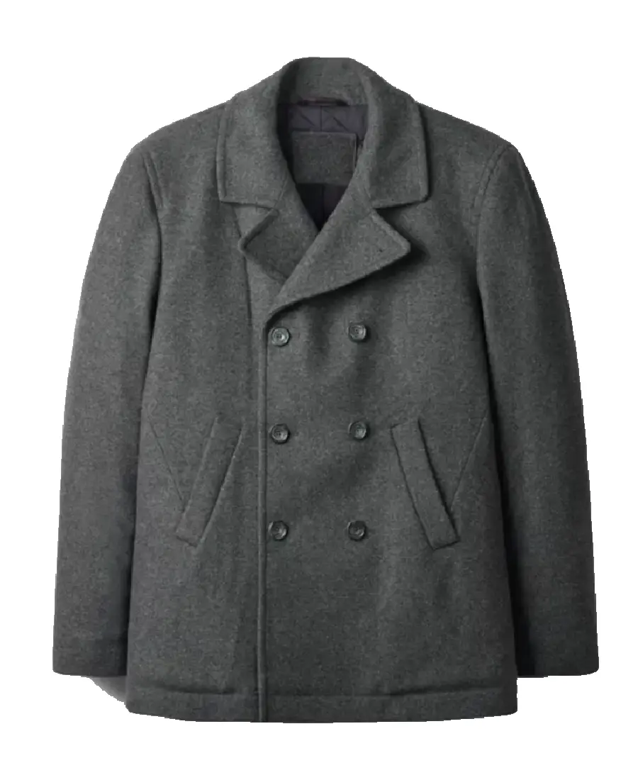 Men's Grey Reefer Jacket