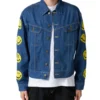 Men’s Smiley Patch Denim Jacket