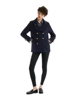 Shop The Men's Caban Navy Gold Reefer Jacket