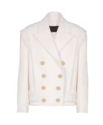 Women's Cropped Wool Reefer Jacket