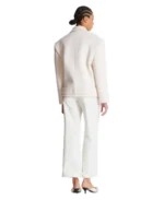 Women's Cropped Wool Reefer Jacket Back