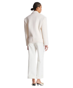 Women's Cropped Wool Reefer Jacket Back