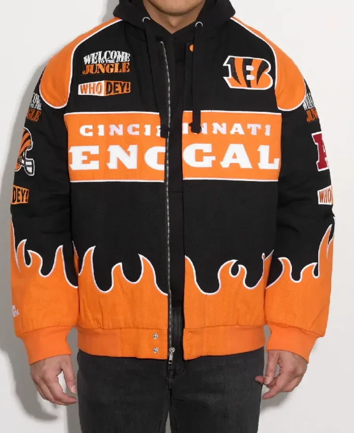 NFL Cincinnati Bengals Premium Racing Jacket | Trendy Leather Jackets