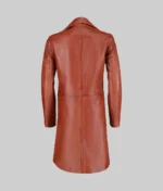 Women’s Minimalist Brown Leather Coat