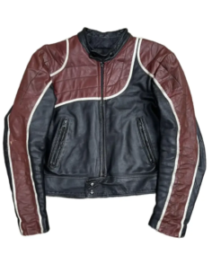 Men's 80s asymmetrical leather Biker jacket
