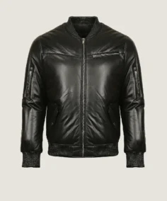 Men's Black Quilted Leather Jacket