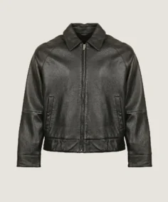 Men's Black Classic Shirt Style Leather Jacket