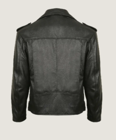 Shop The Men Biker Black Leather Jacket