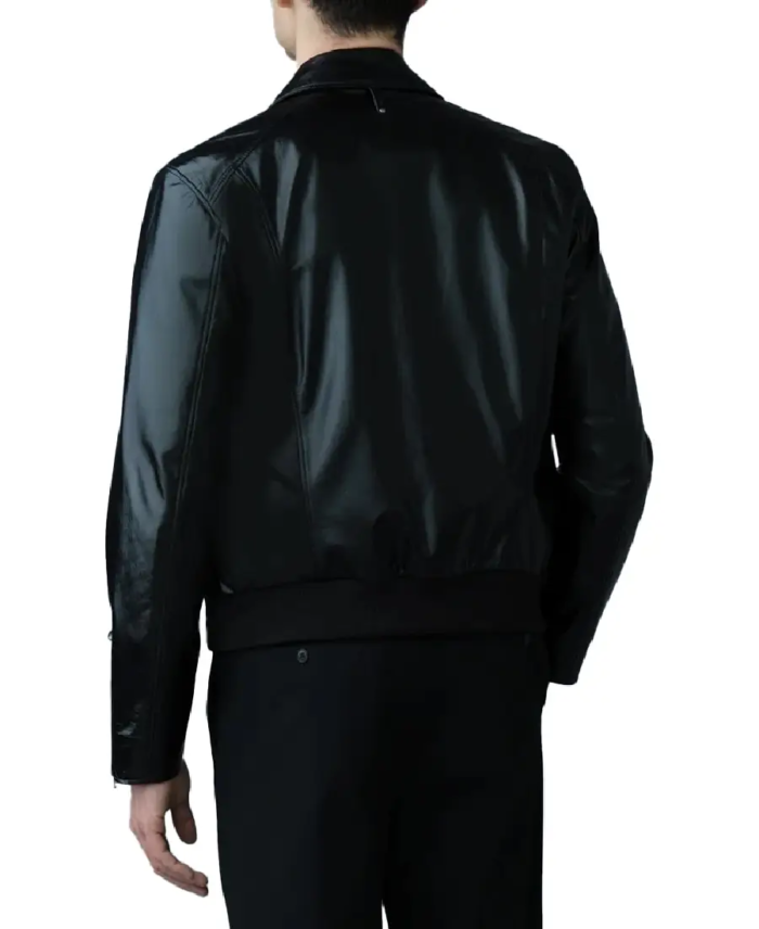 Shop The Men’s Versatile Black Leather Jacket Back
