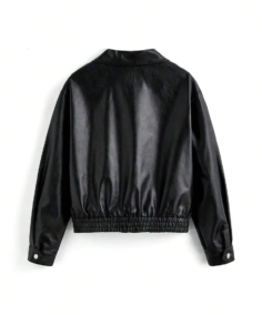 Shop The Women's Bow Striped Leather Jacket