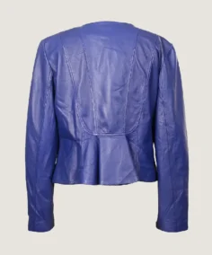 Shop The Women's Classic Blue Leather Jacket