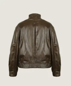 Shop The Women's Classic Brown Leather Bomber Jacket