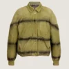 Women's Quilted Suede Leather Jacket Front
