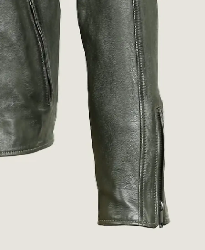 Women’s Retro A2 Shoulder Leather Jacket Sleeves