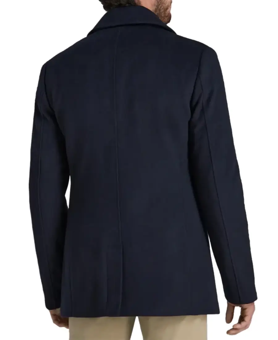 Bradley Cooper Wool Pea Coat Back