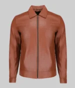 Harrison Men’s Brown Harrington Leather Jacket
