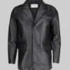 Men’s Carter Smart Black Leather Car Coat