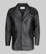 Men’s Carter Smart Black Leather Car Coat