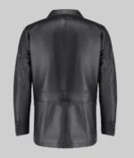 Men’s Carter Smart Black Leather Car Coat - Image 4