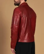 Chiodo Red Belted leather biker jacket - Image 2