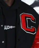 Clark Atlanta University Black Varsity Jacket Close