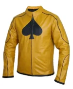 Classy Mustard Yellow leather jacket - Image 4