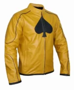 Classy Mustard Yellow leather jacket - Image 3