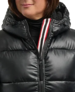 Costco Women'S Hunter Green Puffer Jacket Black Collar