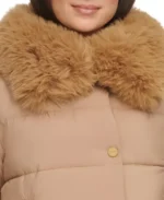 Costco Women's Removable Faux Fur Collar Puffer Jacket Collar