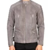 Damian Grey Suede Biker Jacket