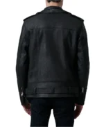 Distressed Black Leather Rider Jacket - Image 2