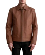 Men's Matte Brown Leather Jacket
