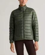 Lightweight Down Packable Puffer Jacket Olive