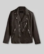 Men Spanish Dark Brown Leather Biker Jacket