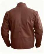 Men Stylish Brown Synthetic Leather Jacket - Image 2