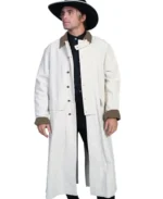 Men's Authentic White Canvas Duster Coat