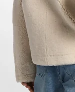 Men's Beige Sherpa Shirt Style Jacket Sleeves