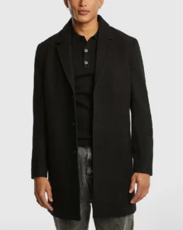 Men's Black Duster Coat
