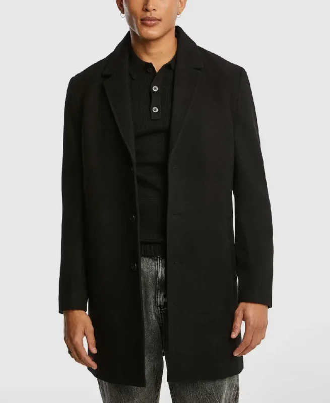 Men's Black Duster Coat