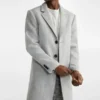 Men's Grey Duster Coat