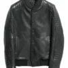 Men's Classic Ribbed Style Leather Jacket