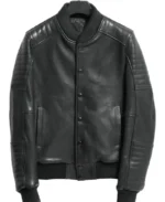 Men's Classic Ribbed Style Leather Jacket