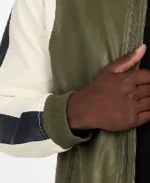 Men's Color Block Leather Jacket - Image 4