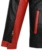 Men's Dark Knight Leather Jacket Sleeves
