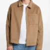 Men's Double-Knit Camel Bomber Jacket