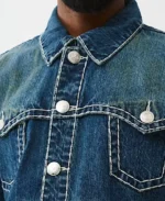 Men's Drop Shoulder Super T Utility Jacket Collar