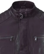 Men's Firefly Moto Leather Jacket Collar