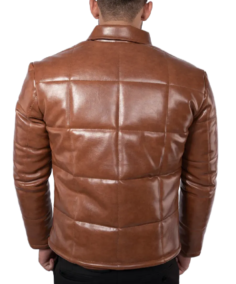 Men's Frost Craft Faux Leather Jacket Back Side