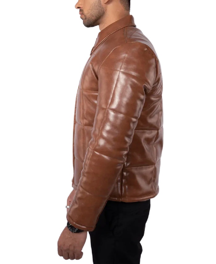 Men's Frost Craft Faux Leather Jacket Side View
