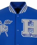 Men's Hampton University Varsity Jacket Collar